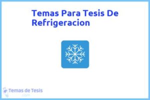Tesis de Refrigeracion: Ejemplos y temas TFG TFM
