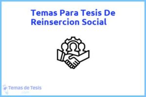 Tesis de Reinsercion Social: Ejemplos y temas TFG TFM
