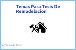 Tesis de Remodelacion: Ejemplos y temas TFG TFM