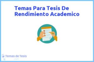 Tesis de Rendimiento Academico: Ejemplos y temas TFG TFM