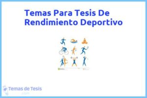 Tesis de Rendimiento Deportivo: Ejemplos y temas TFG TFM
