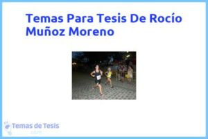 Tesis de Rocío Muñoz Moreno: Ejemplos y temas TFG TFM