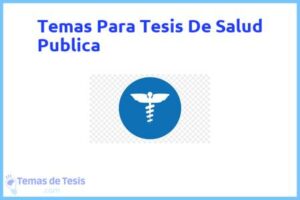 Tesis de Salud Publica: Ejemplos y temas TFG TFM