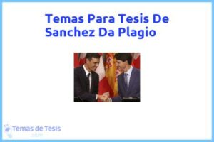 Tesis de Sanchez Da Plagio: Ejemplos y temas TFG TFM