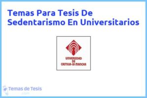 Tesis de Sedentarismo En Universitarios: Ejemplos y temas TFG TFM