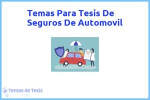 Tesis de Seguros De Automovil: Ejemplos y temas TFG TFM