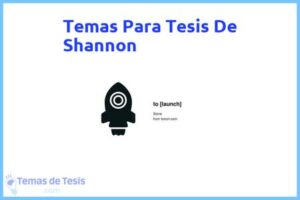 Tesis de Shannon: Ejemplos y temas TFG TFM