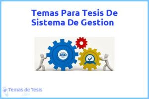 Tesis de Sistema De Gestion: Ejemplos y temas TFG TFM