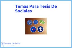 Tesis de Sociales: Ejemplos y temas TFG TFM