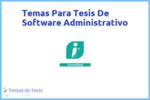 Tesis de Software Administrativo: Ejemplos y temas TFG TFM