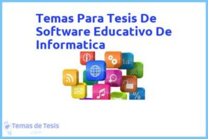 Tesis de Software Educativo De Informatica: Ejemplos y temas TFG TFM
