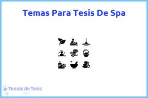 Tesis de Spa: Ejemplos y temas TFG TFM