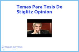 Tesis de Stiglitz Opinion: Ejemplos y temas TFG TFM