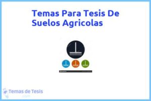 Tesis de Suelos Agricolas: Ejemplos y temas TFG TFM