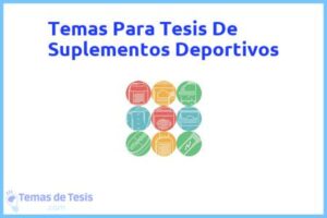 Tesis de Suplementos Deportivos: Ejemplos y temas TFG TFM