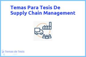 Tesis de Supply Chain Management: Ejemplos y temas TFG TFM