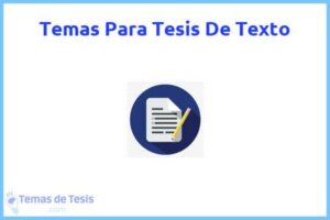 Tesis de Texto: Ejemplos y temas TFG TFM