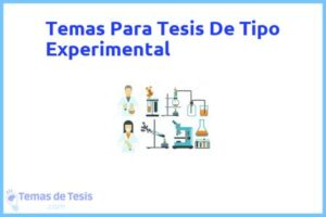 Tesis de Tipo Experimental: Ejemplos y temas TFG TFM