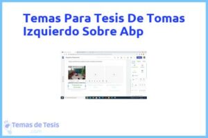 Tesis de Tomas Izquierdo Sobre Abp: Ejemplos y temas TFG TFM