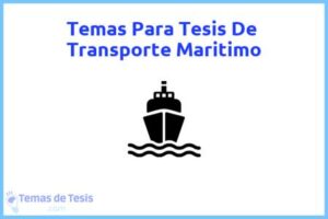 Tesis de Transporte Maritimo: Ejemplos y temas TFG TFM