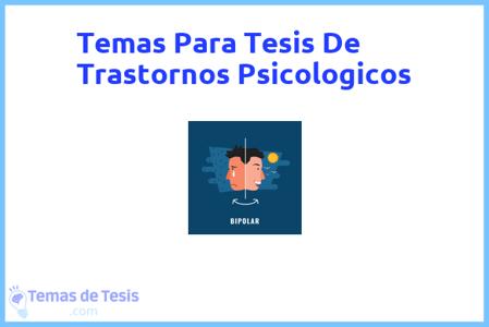 Tesis de Trastornos Psicologicos: Ejemplos y temas TFG TFM