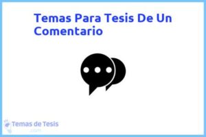 Tesis de Un Comentario: Ejemplos y temas TFG TFM