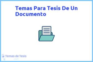 Tesis de Un Documento: Ejemplos y temas TFG TFM