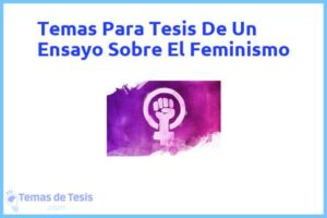 Tesis de Un Ensayo Sobre El Feminismo: Ejemplos y temas TFG TFM
