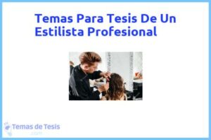 Tesis de Un Estilista Profesional: Ejemplos y temas TFG TFM