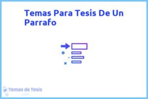 Tesis de Un Parrafo: Ejemplos y temas TFG TFM