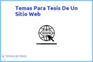 Tesis de Un Sitio Web: Ejemplos y temas TFG TFM