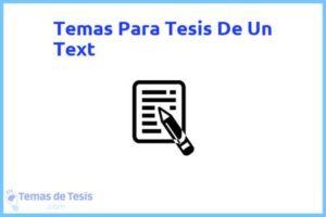 Tesis de Un Text: Ejemplos y temas TFG TFM