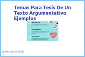 Tesis de Un Texto Argumentativo Ejemplos: Ejemplos y temas TFG TFM