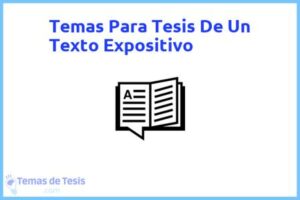 Tesis de Un Texto Expositivo: Ejemplos y temas TFG TFM