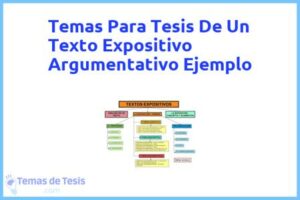 Tesis de Un Texto Expositivo Argumentativo Ejemplo: Ejemplos y temas TFG TFM