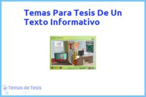 Tesis de Un Texto Informativo: Ejemplos y temas TFG TFM