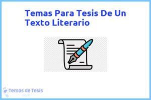 Tesis de Un Texto Literario: Ejemplos y temas TFG TFM