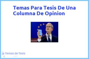 Tesis de Una Columna De Opinion: Ejemplos y temas TFG TFM