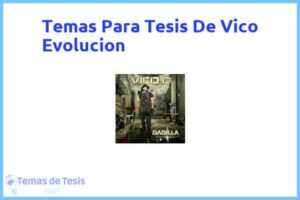 Tesis de Vico Evolucion: Ejemplos y temas TFG TFM
