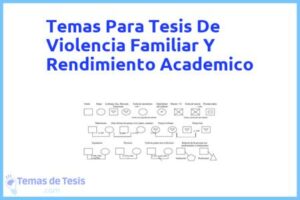 Tesis de Violencia Familiar Y Rendimiento Academico: Ejemplos y temas TFG TFM