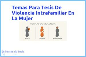 Tesis de Violencia Intrafamiliar En La Mujer: Ejemplos y temas TFG TFM