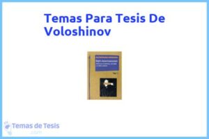 Tesis de Voloshinov: Ejemplos y temas TFG TFM