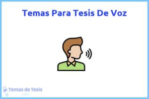 Tesis de Voz: Ejemplos y temas TFG TFM