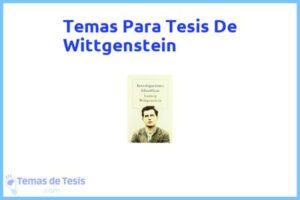 Tesis de Wittgenstein: Ejemplos y temas TFG TFM
